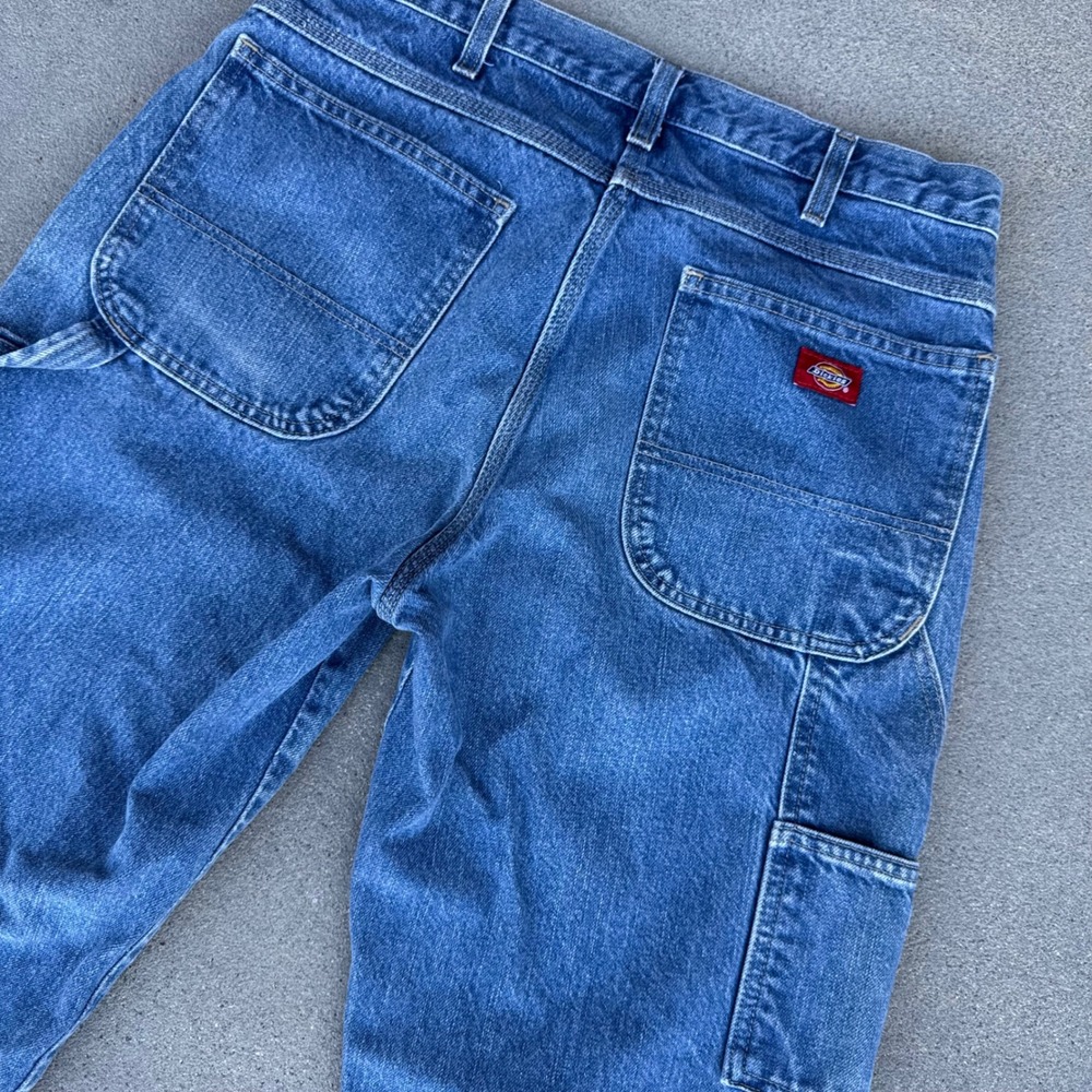 Dickies Mens Blue Carpenter Jeans Straight Leg Denim Work Pants 33x34 1993SNB